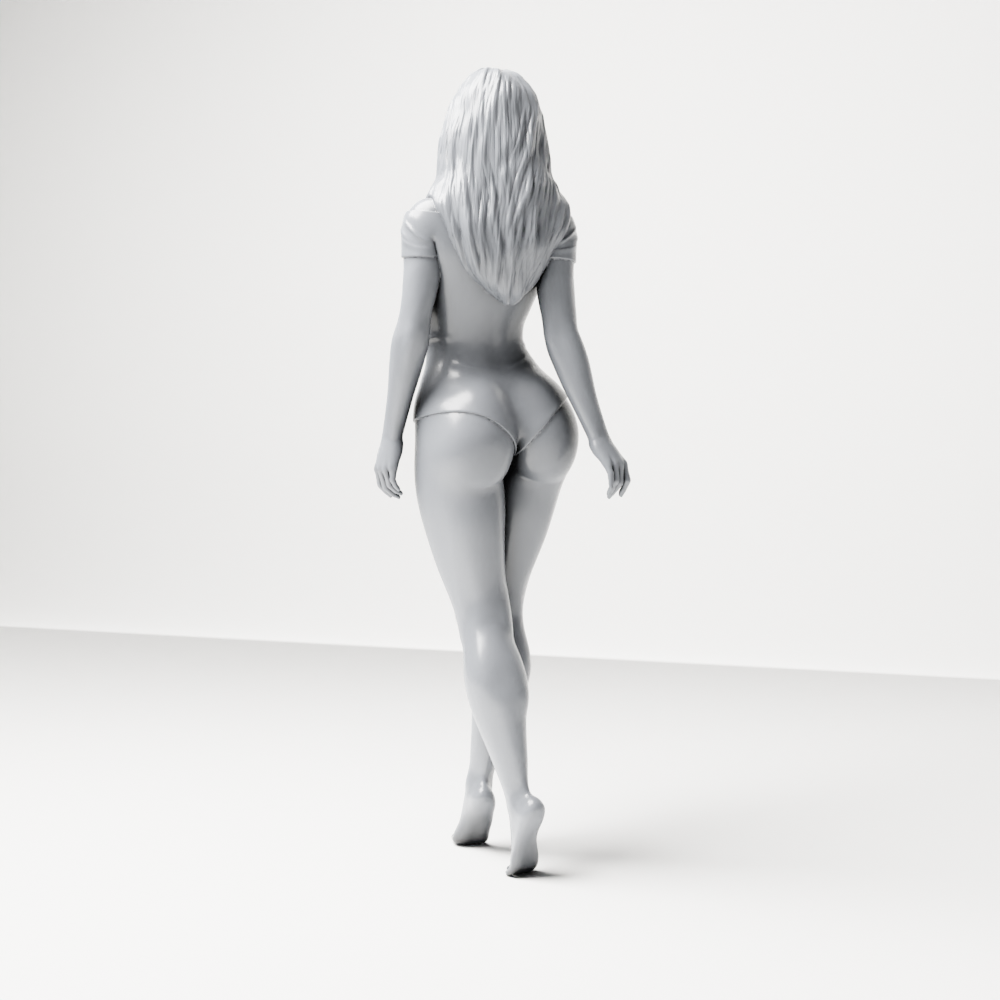 Diorama model-making product photo 7: Standing figure: woman in an off-the-shoulder swimsuit (a198)
