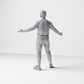 Diorama model-making product photo 7: Standing figure: presenting man with turtleneck sweater and open arms (a190)