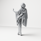 Diorama model making product photo 7: Standing female figure with raised hand, flowing cape & platform shoes (a174)