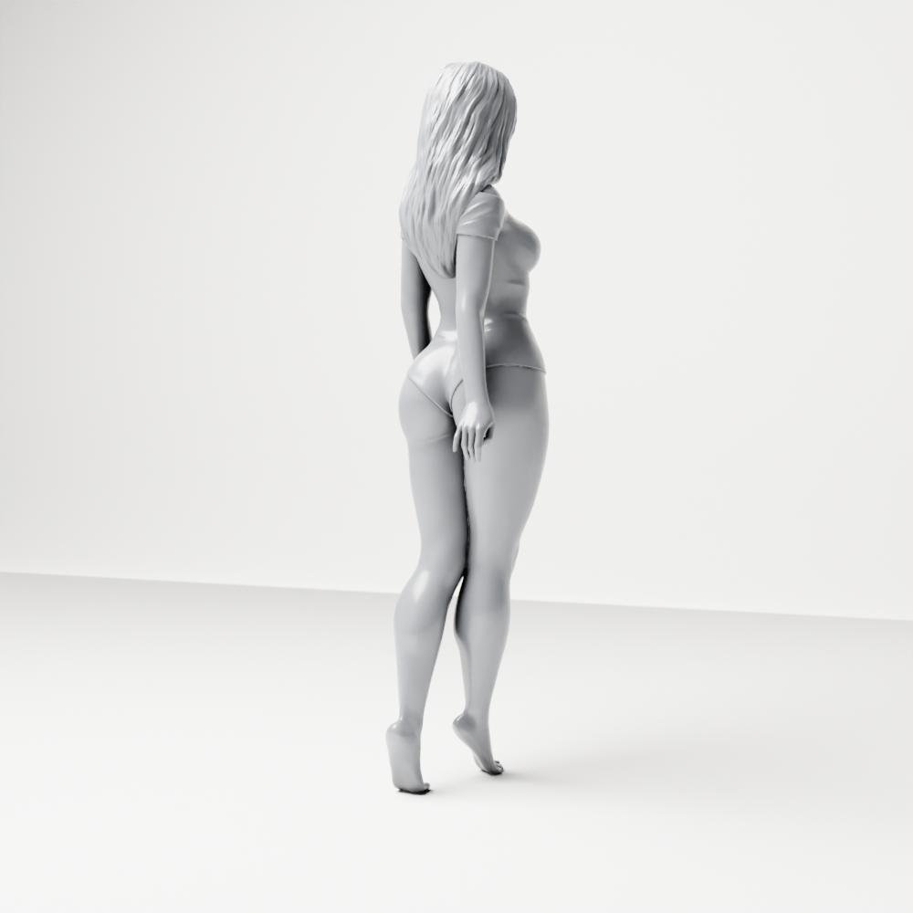 Diorama model making product photo 8: Standing female figure in a strapless swimsuit (a198)