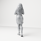 Diorama model-making product photo 5: Standing figure: woman in a nightgown holding a small dog (a184)