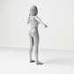 Diorama model-making product photo 8: Standing figure: woman in a one-piece bodysuit with outstretched arms (a206)