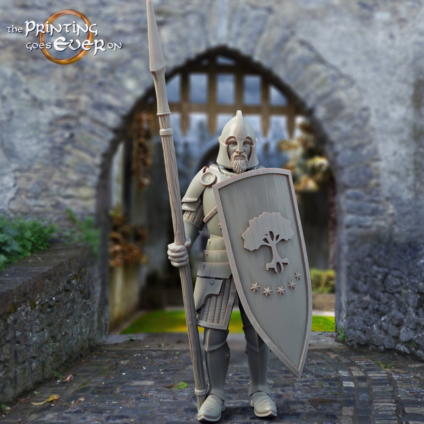 Product photo Tabletop 28mm The Printing Goes Ever On (TPGEO) 0: Watch and Archers: Medieval Knight Squad - Warriors of the White City