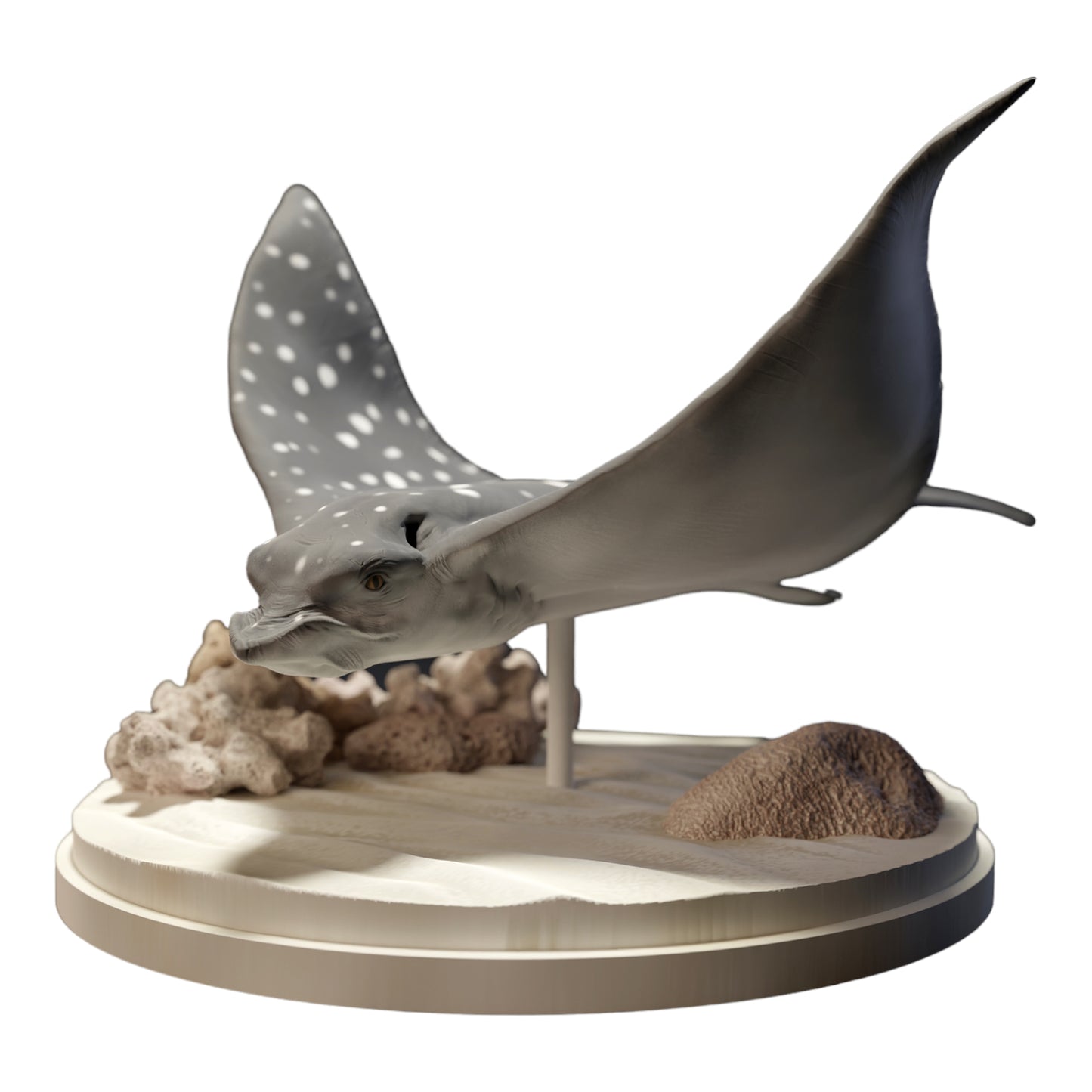 Product photo diorama and model building miniature figure: Ray animal figure: Spotted Eagle Ray
