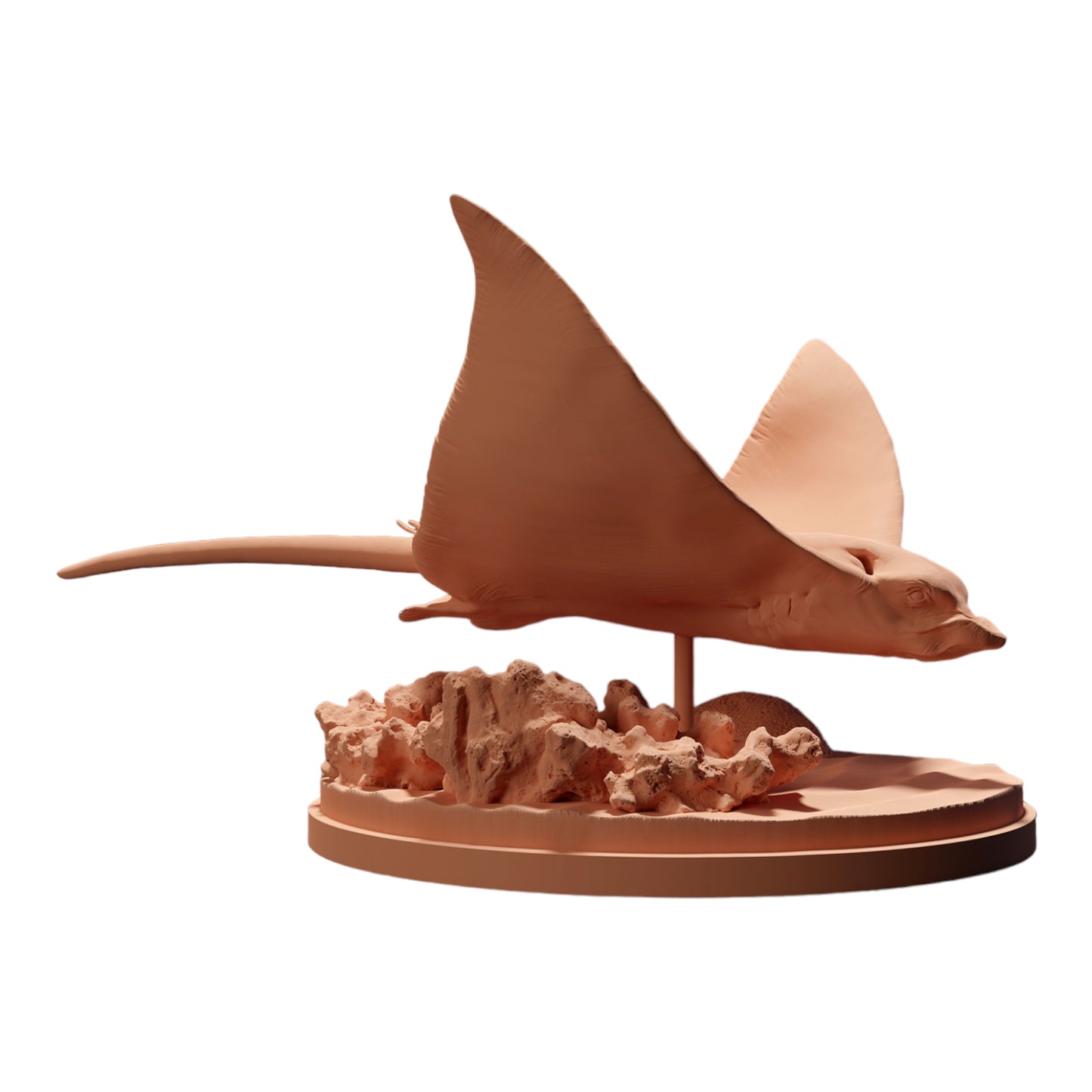 Product photo diorama and model building miniature figure: Ray animal figure: Spotted Eagle Ray