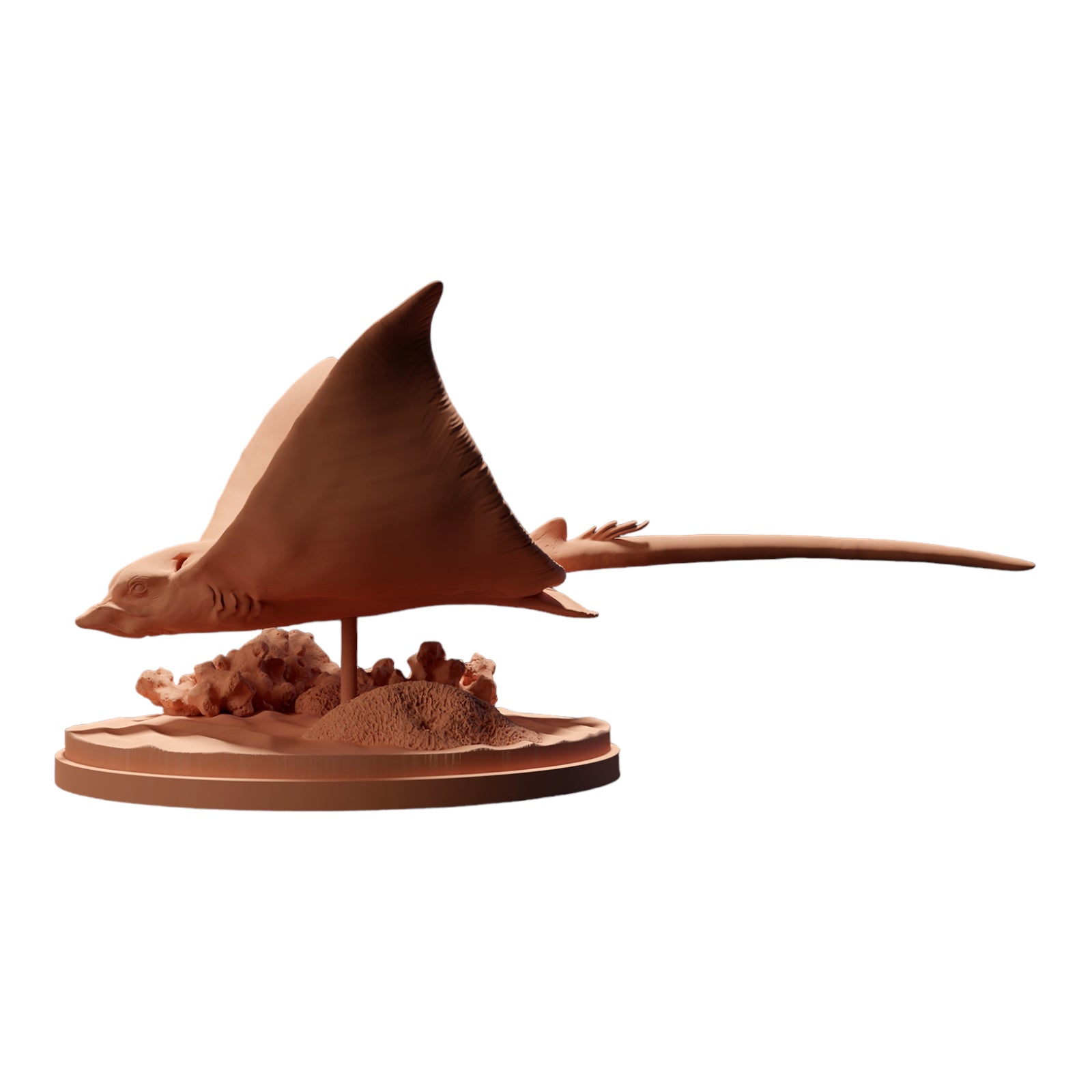 Product photo diorama and model building miniature figure: Ray animal figure: Spotted Eagle Ray
