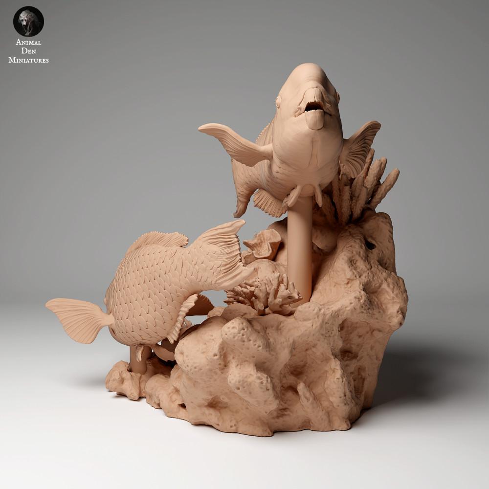 Product photo animal figure Animal Den Miniatures 1: Marine animal figure: Steephead parrotfish (24_05_01)
