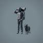 Pet Figure: Standing Dog - Border Collie (a007)