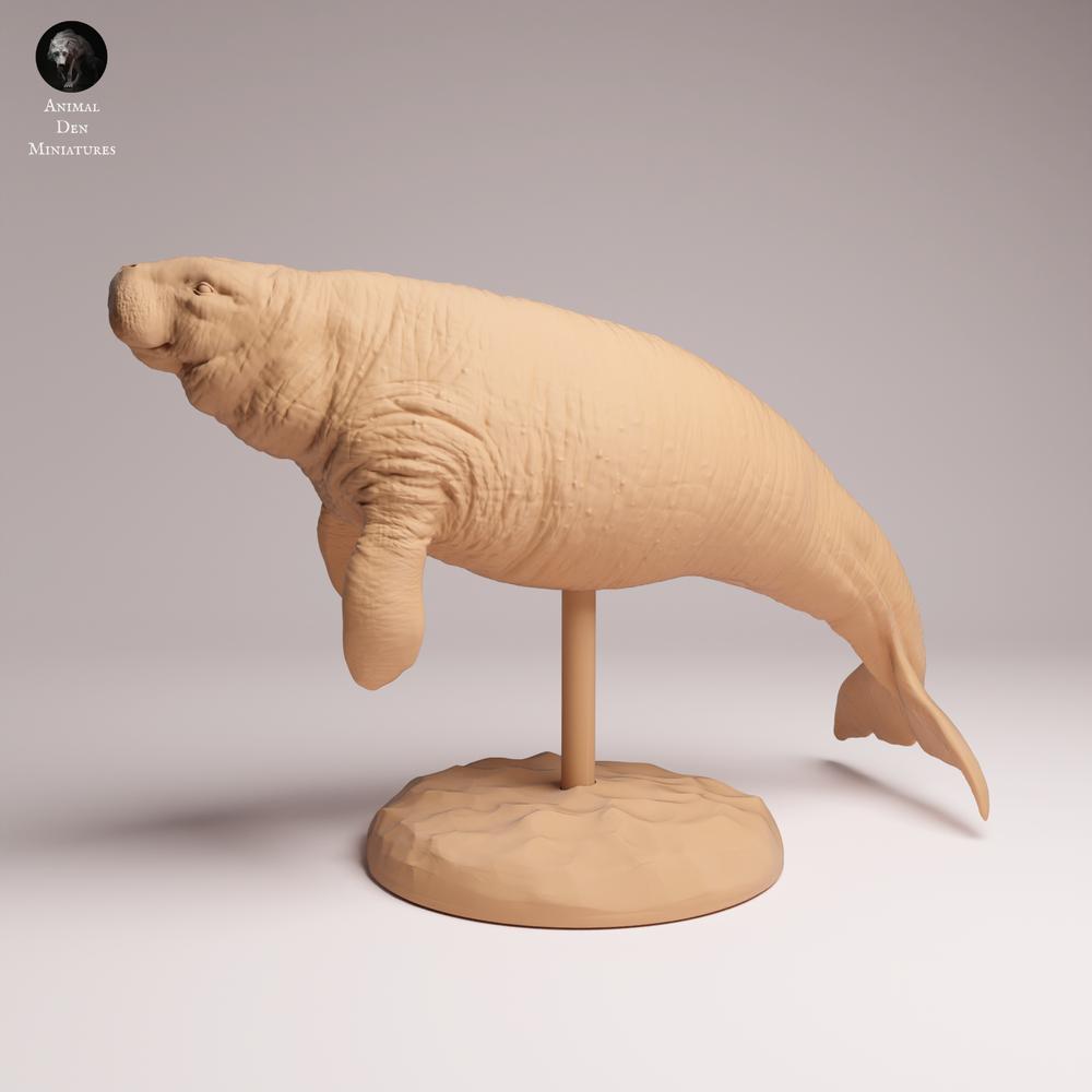 Product photo Tabletop 28mm Lord of the Print (LotP) 0: Marine mammal animal figure: Steller's sea cow - swimming (26_04_05)