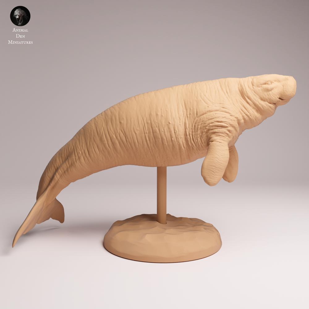 Product photo Tabletop 28mm Lord of the Print (LotP) 1: Marine mammal animal figure: Steller's sea cow - swimming (26_04_05)