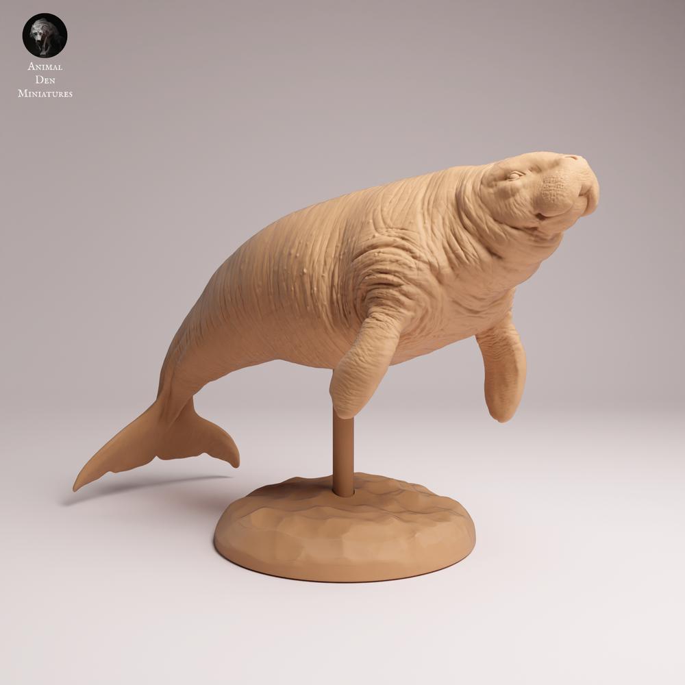 Product photo Tabletop 28mm Lord of the Print (LotP) 2: Marine mammal animal figure: Steller's sea cow - swimming (26_04_05)