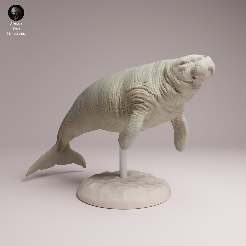 Product photo Tabletop 28mm Lord of the Print (LotP) 3: Marine mammal animal figure: Steller's sea cow - swimming (26_04_05)