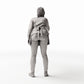 Diorama Modellbau Produktfoto 0: Stehende Figur: Köchin oder Frau am Grill mit Schürze, leicht nach vorne gebeugt (Ref. Nr. 535)
