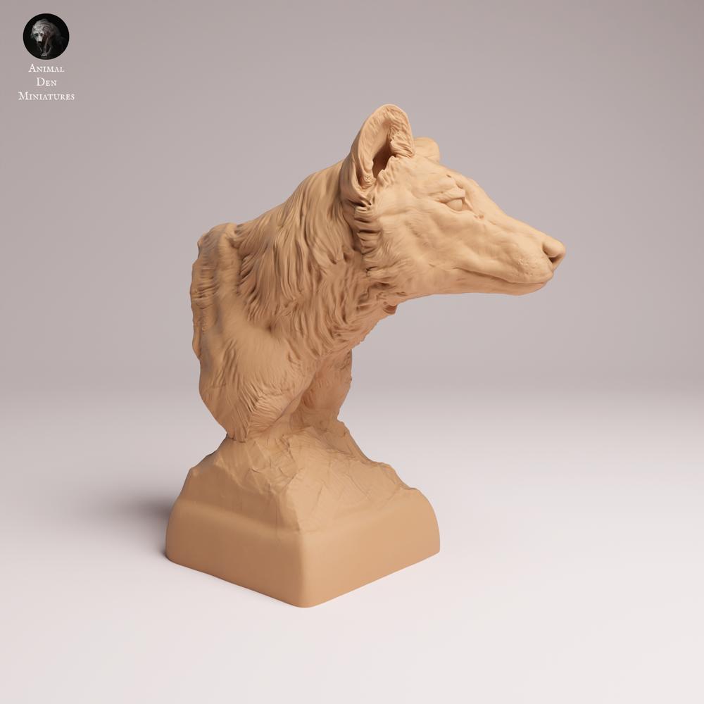 Product image Tabletop 28mm Lord of the Print (LotP) 0: Wildlife animal figure: Thylacine (Tasmanian Tiger) - Bust (26_04_08)