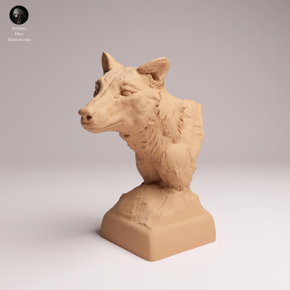 Product photo Tabletop 28mm Lord of the Print (LotP) 2: Wildlife animal figure: Thylacine (Tasmanian Tiger) - Bust (26_04_08)