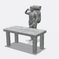 Product photo miniature furniture, diorama and model building 0: Furniture and inventory: Table 2 - Beer table for kitchen and dining room (Ref. 48D)