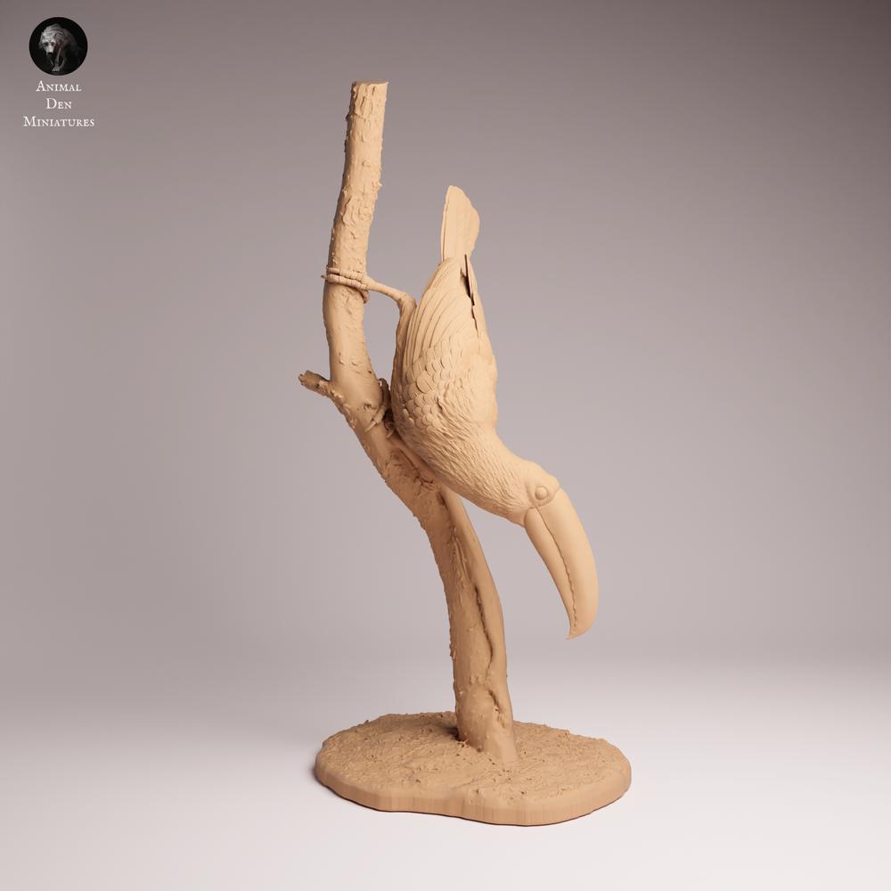 Product photo Tabletop 28mm Lord of the Print (LotP) 2: Bird figure: Toko-Tukan - perched on a branch