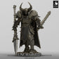 Product photo Tabletop 28mm Lord of the Print (LotP) 0: Tabletop miniature: Dark Knight Commander, dual-wielding two swords, Dual-Wield (24_05_F1)