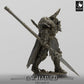Product photo Tabletop 28mm Lord of the Print (LotP) 0: Tabletop miniature: Dark Knight Commander, dual-wielding two swords, Dual-Wield (24_05_F1)