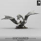 Product photo Tabletop 28mm Lord of the Print (LotP) 0: Tabletop miniature: Two-headed dragon with rider, Dragon Lord, Hydra Wyrm, monster mount Bialmuth (24_05_W)