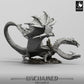 Product photo Tabletop 28mm Lord of the Print (LotP) 0: Tabletop miniature: Two-headed dragon with rider, Dragon Lord, Hydra Wyrm, monster mount Bialmuth (24_05_W)