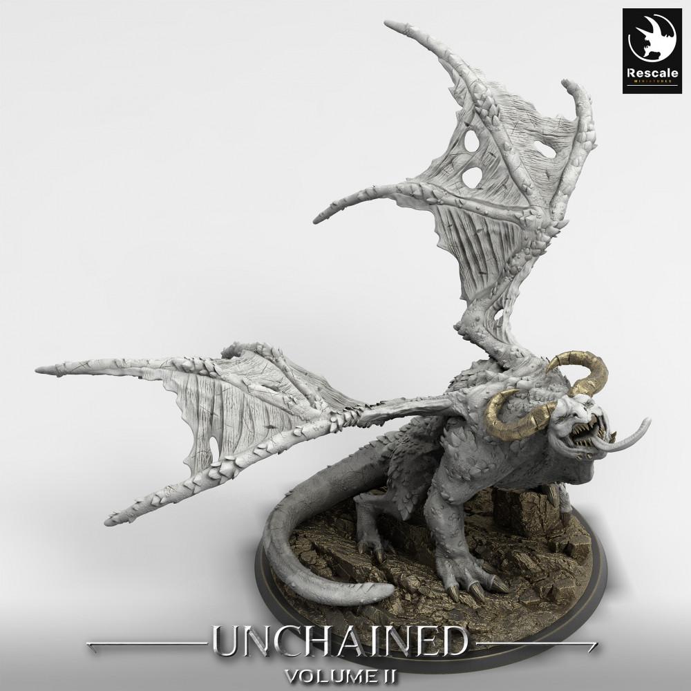 Product photo Tabletop 28mm Lord of the Print (LotP) 0: Tabletop miniature: Urdragon / Wyvern - titanic boss monster, dragon model (24_05_H1)