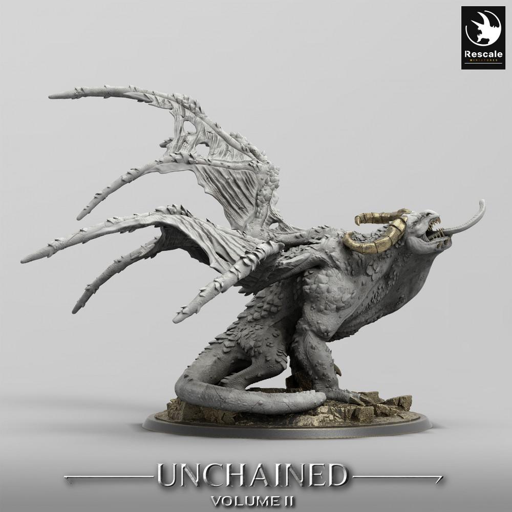 Product photo Tabletop 28mm Lord of the Print (LotP) 0: Tabletop miniature: Urdragon / Wyvern - titanic boss monster, dragon model (24_05_H1)