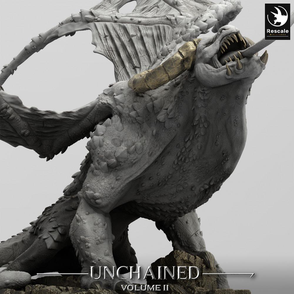 Product photo Tabletop 28mm Lord of the Print (LotP) 0: Tabletop miniature: Urdragon / Wyvern - titanic boss monster, dragon model (24_05_H1)