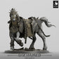 Product photo Tabletop 28mm Lord of the Print (LotP) 0: Tabletop miniature: Unleashed Hellsteed - Demonic Warhorse, armored battle steed, cursed cavalry mount (Nightmare Warhorse) (24_05_S)