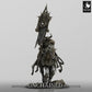 Tabletop photo 28mm Lord of the Print (LotP) 0: Tabletop miniature: Death Knight on horseback with war standard, standard bearer, Dark Paladin (24_05_R)