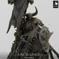 Product photo Tabletop 28mm Lord of the Print (LotP) 0: Tabletop miniature: Death Knight on horseback with war standard, standard bearer, Dark Paladin (24_05_R)