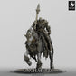 Product photo Tabletop 28mm Lord of the Print (LotP) 0: Tabletop miniature: Mounted Dark Paladin, Death Knight Lancer Rider on armored steed, Dread Knight heavy cavalry (24_05_Q)