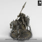 Product photo Tabletop 28mm Lord of the Print (LotP) 0: Tabletop miniature: Mounted Dark Paladin, Death Knight Lancer Rider on Armored Steed, Dread Knight Heavy Cavalry (24_05_Q)