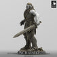 Product photo Tabletop 28mm Lord of the Print (LotP) 0: Tabletop miniature: Unleashed Commander, Warlord with Gladius, heavily armored Elite Warrior (24_05_F5)