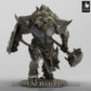 Product photo Tabletop 28mm Lord of the Print (LotP) 0: Tabletop miniature: Minotaur Warlord, roaring Shieldbreaker with war hammer (24_05_G1)