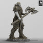 Product photo Tabletop 28mm Lord of the Print (LotP) 0: Tabletop miniature: Dark Knight Warlord with two-handed war hammer, heavily armored commander and frontline fighter (24_05_F10)