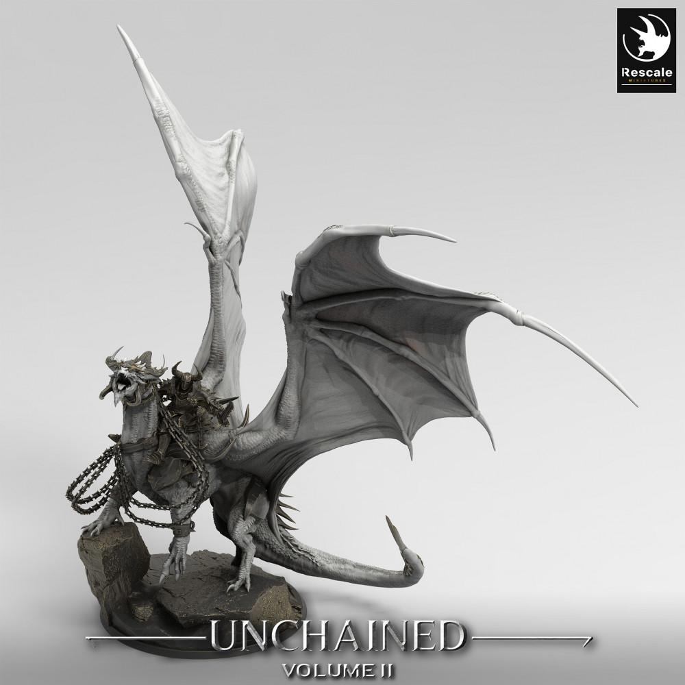 Produktfoto Tabletop 28mm Lord of the Print (LotP) 0: Tabletop Miniatur: Kriegdrache mit Drachenreiter, Wyrm Großmonster, War Dragon (24_05_J1)