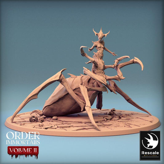 Product photo Tabletop 28mm Lord of the Print (LotP) 0: Tabletop miniature: Immortalis Queen Spider, Spider Queen, Arachnid Matriarch, Boss Monster (24_02_H2)