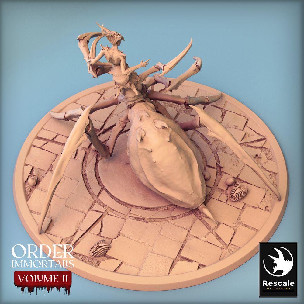 Product photo Tabletop 28mm Lord of the Print (LotP) 0: Tabletop miniature: Immortalis Queen Spider, Spider Queen, Arachnid Matriarch, Boss Monster (24_02_H2)