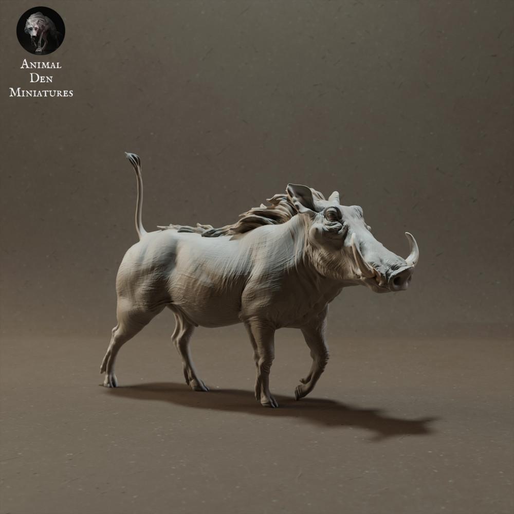 Product photo animal figure Animal Den Miniatures 0: Wild animal figure: Warthog (23_03_09)