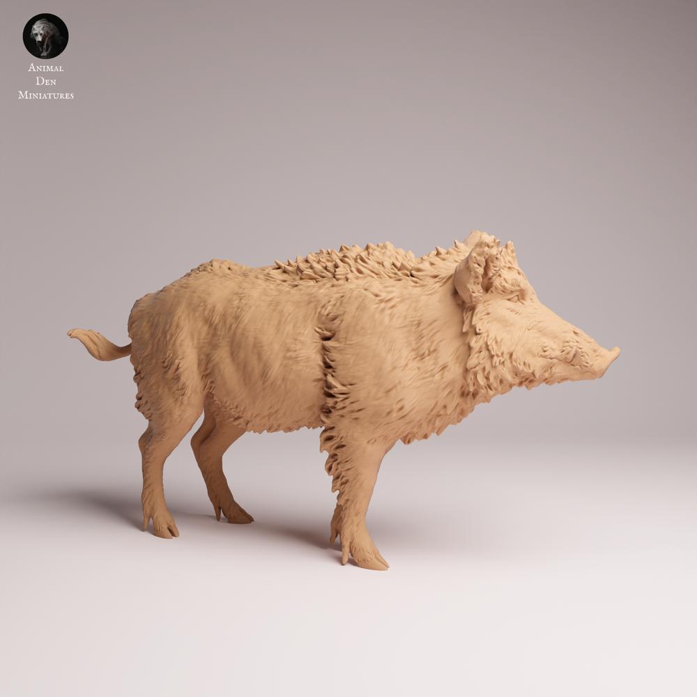 Product photo Tabletop 28mm Lord of the Print (LotP) 1: Wildlife animal figure: Wild boar (26_07_08)