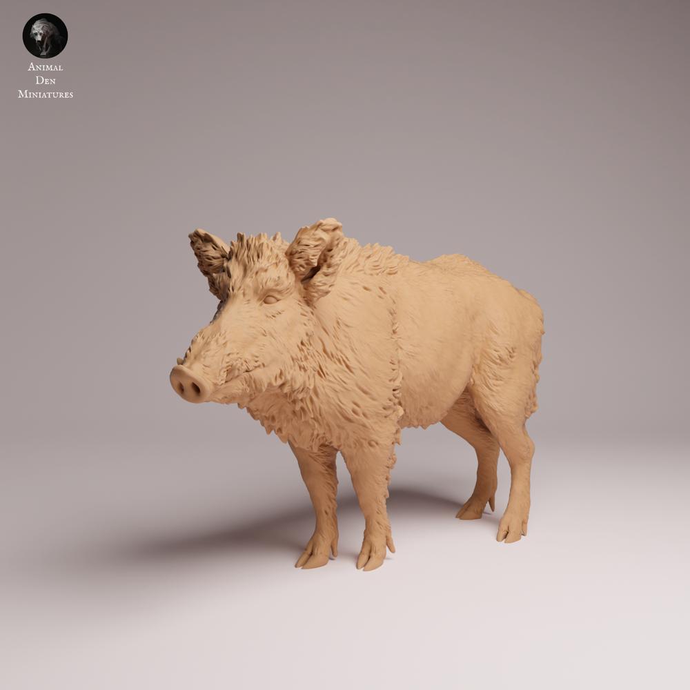 Product photo Tabletop 28mm Lord of the Print (LotP) 2: Wildlife animal figure: Wild Boar (26_07_08)