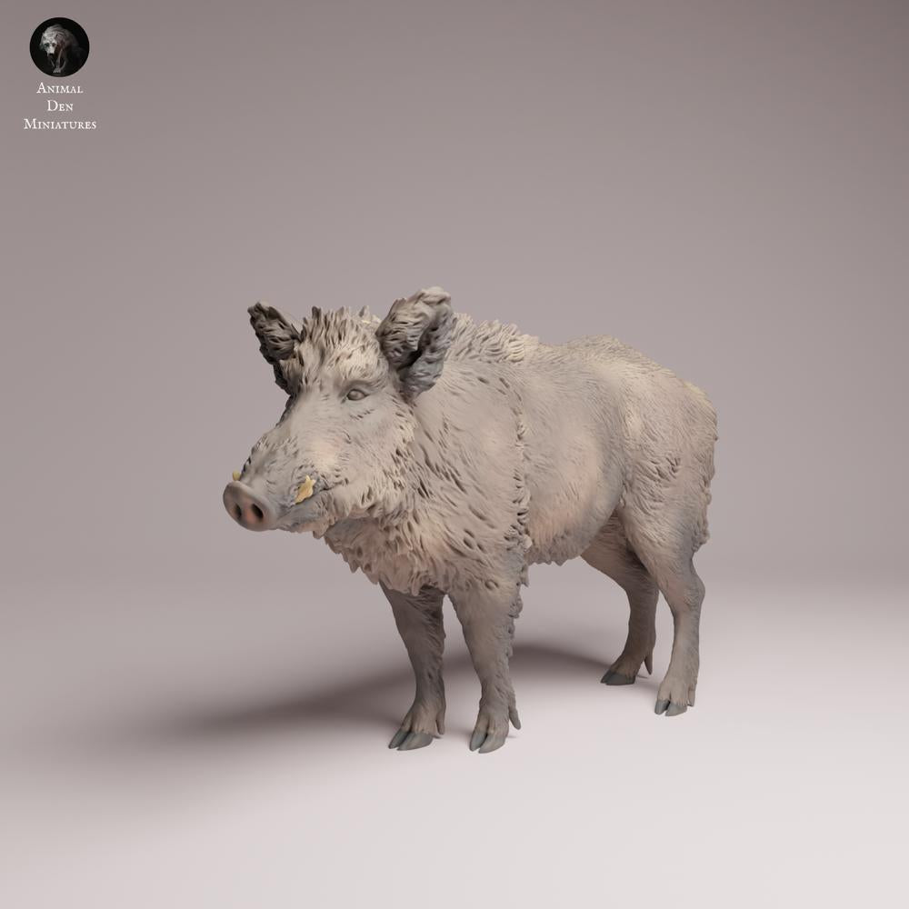 Product photo Tabletop 28mm Lord of the Print (LotP) 3: Wildlife animal figure: Wild boar (26_07_08)