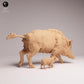 Product photo Tabletop 28mm Lord of the Print (LotP) 1: Wildlife animal figurine: wild boar sow with piglet (26_07_07)
