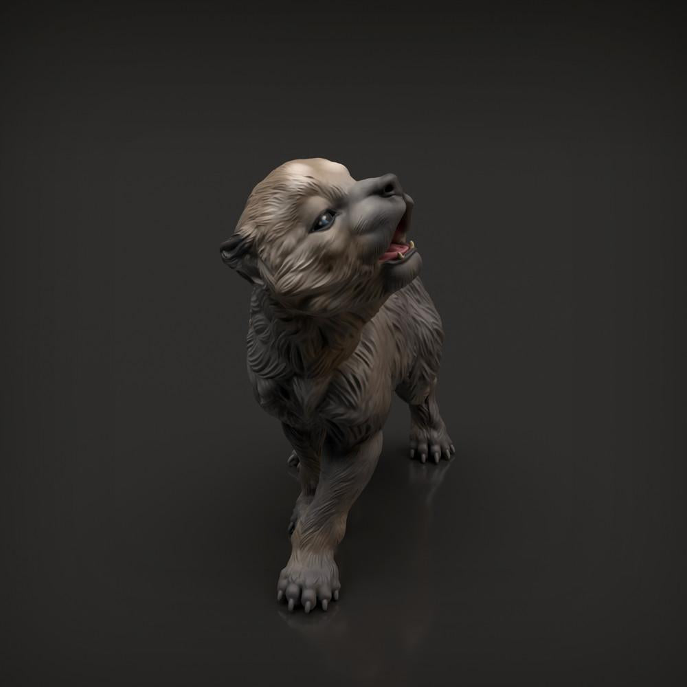 Product photo animal figure Animal Den Miniatures 0: Wild animal figure: wolf cub (22_04_03)