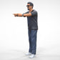 Product photo diorama and model building miniature figure: man with sunglasses