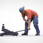 Product photo diorama and model building miniature figure: Mechanic car jack