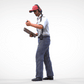 Product photo diorama and model building miniature figure: Race control with stopwatch