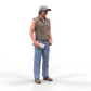 Product photo diorama and model building miniature figure: man with newspaper