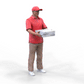 Produktfoto Diorama und Modellbau Miniatur Figur: Pizzalieferant